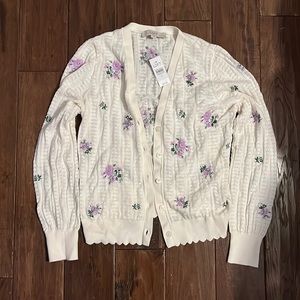 Loft cardigan lilac floral